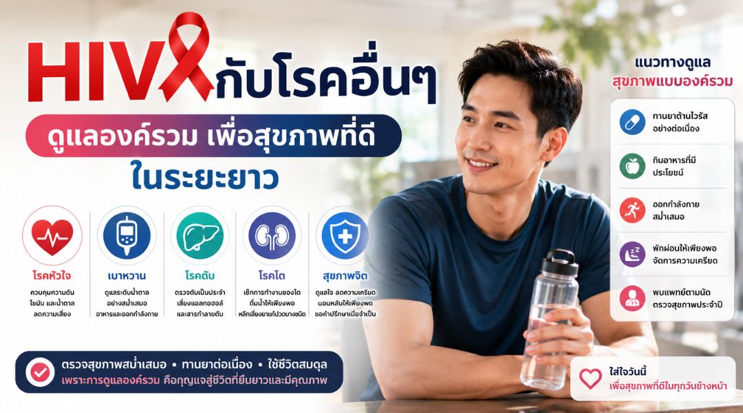 HIV กับโรคอื่นๆ ดูแลองค์รวมเพื่อสุขภาพที่ดีในระยะยาว