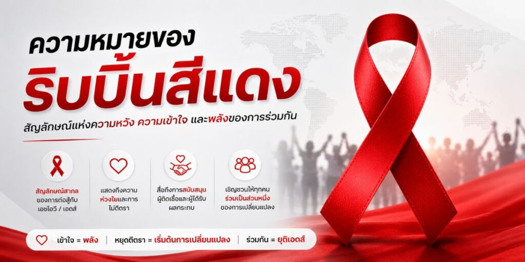 ความหมายของริบบิ้นสีแดง