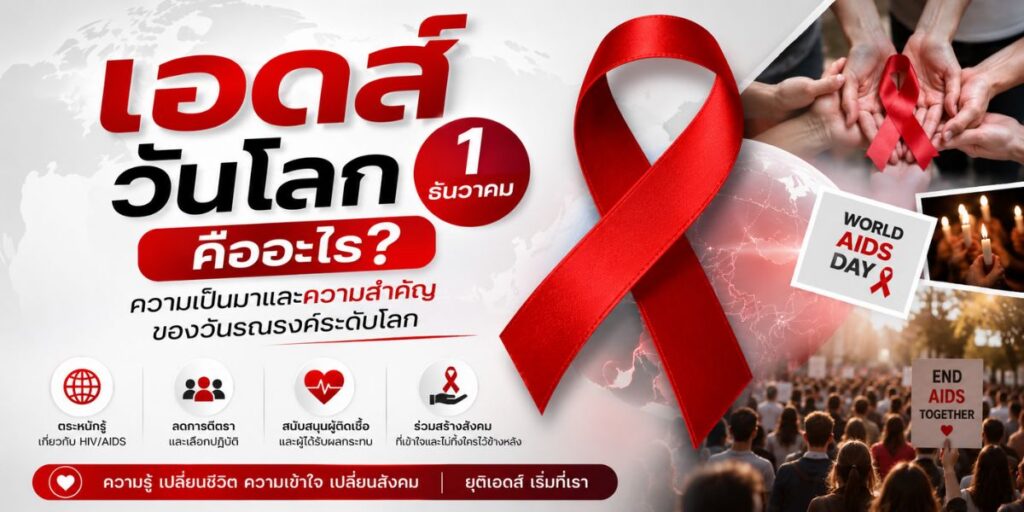 เอดส์วันโลก 1 ธันวาคม คืออะไร? ความเป็นมาและความสำคัญของวันรณรงค์ระดับโลก